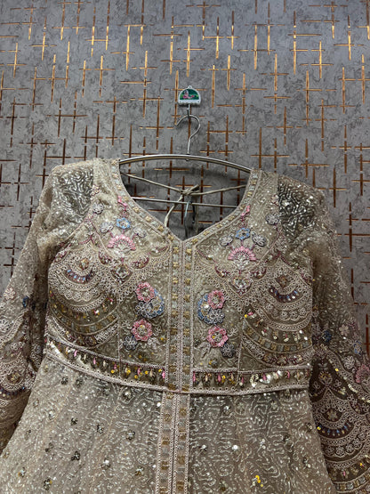 Eye Catching Hot pink peplum Dress Lehenga