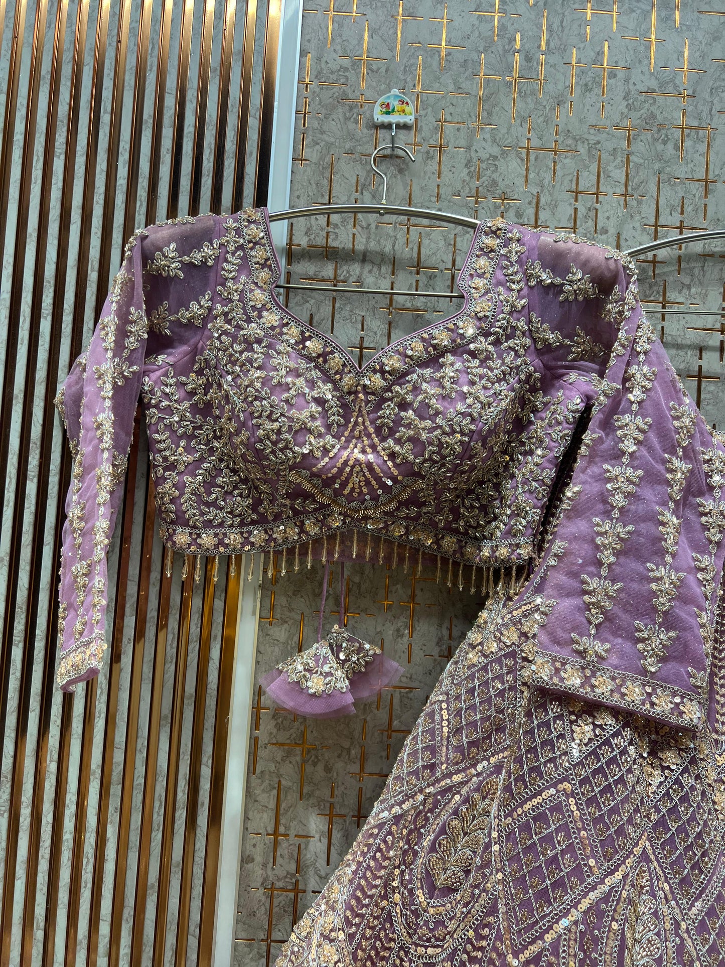 Awesome Baby pink Crop Top Lehenga