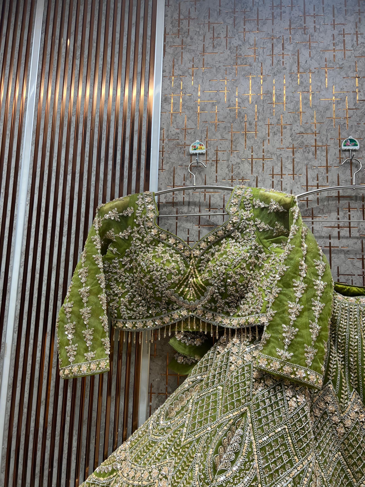 Awesome Baby pink Crop Top Lehenga