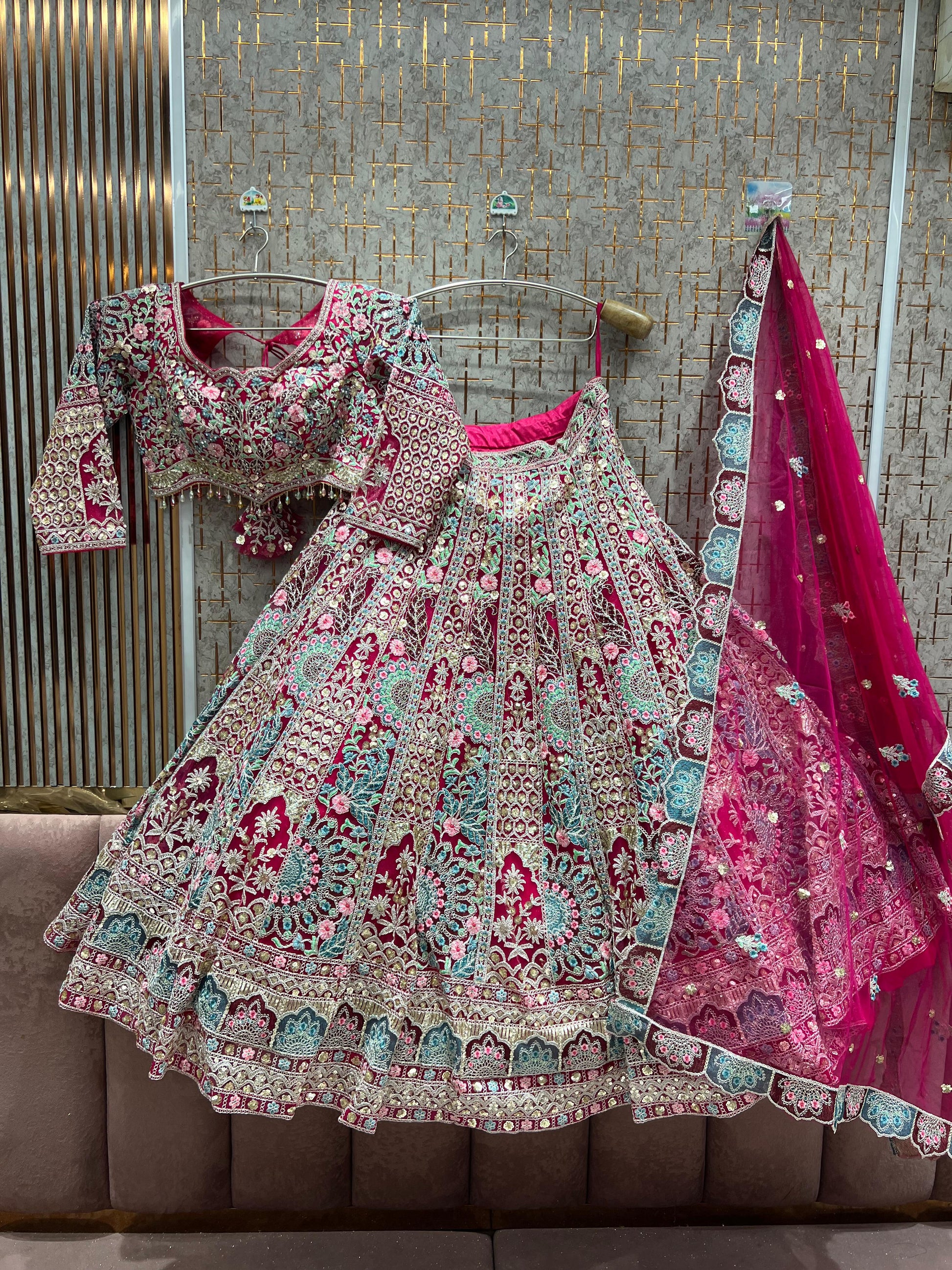 Something different Rust orange  Ready to Wear crop top Lehenga - Shopping World