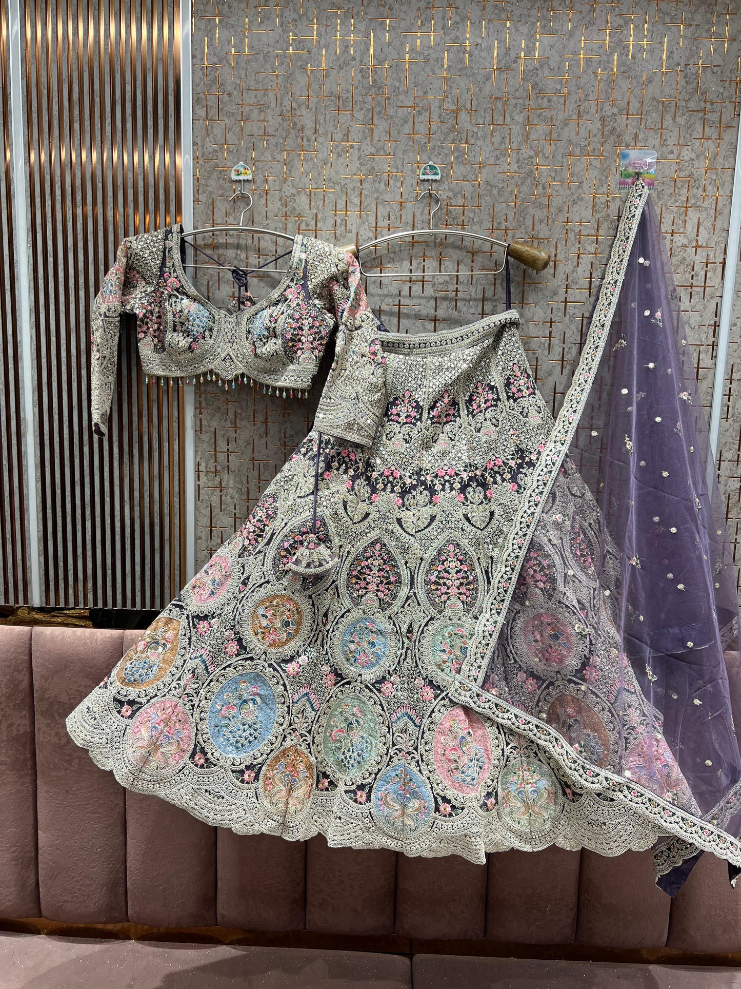 Lavishing light green Ready to Wear crop top Lehenga - Shopping World