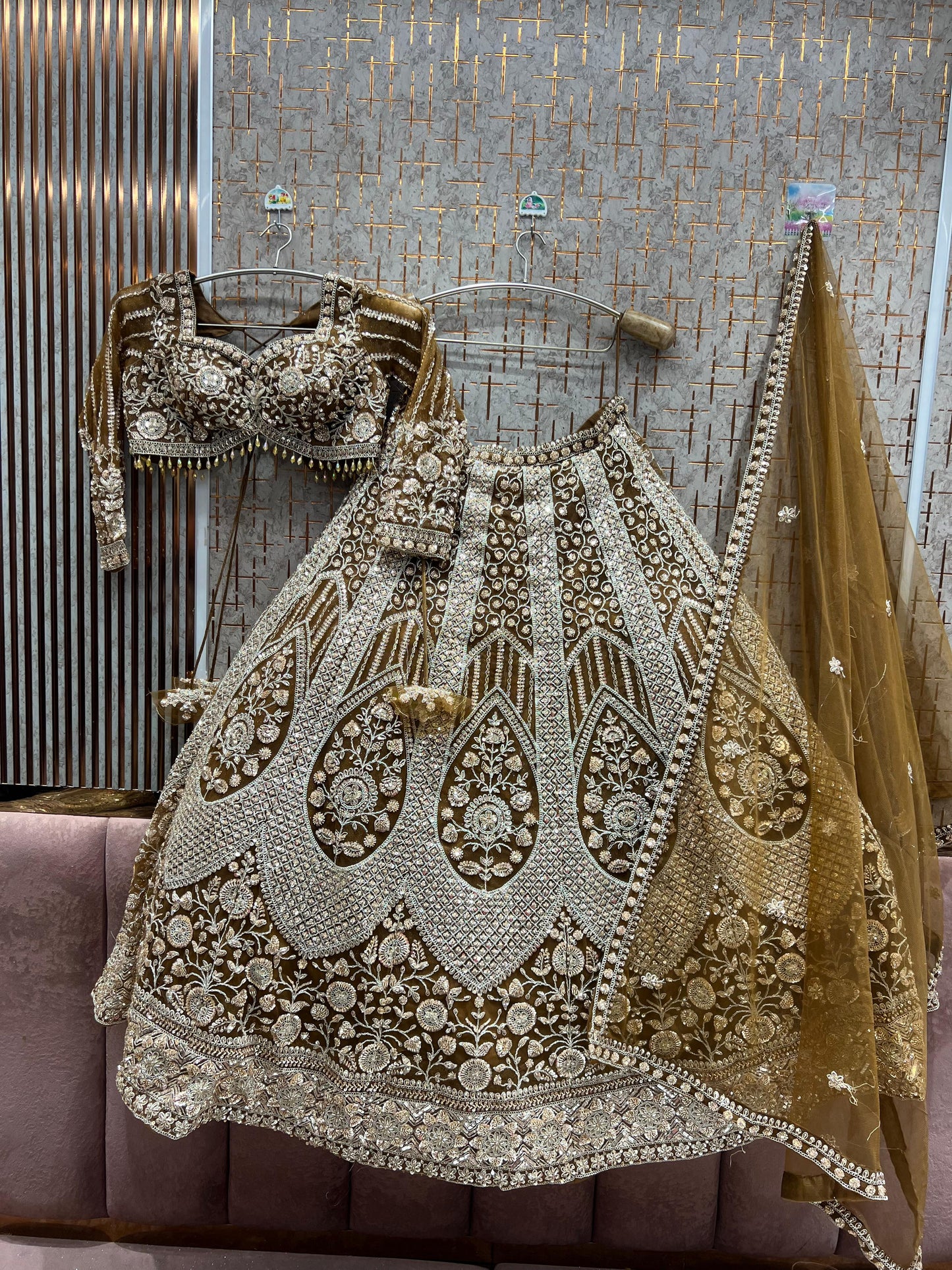 Designer Mustard Ready to Wear crop top Lehenga - Shopping World