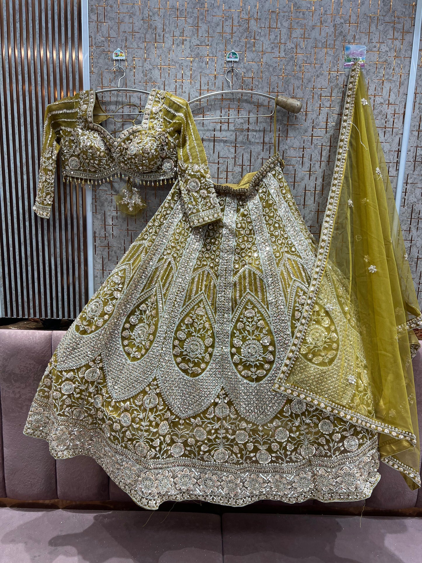 Designer Mustard Ready to Wear crop top Lehenga - Shopping World