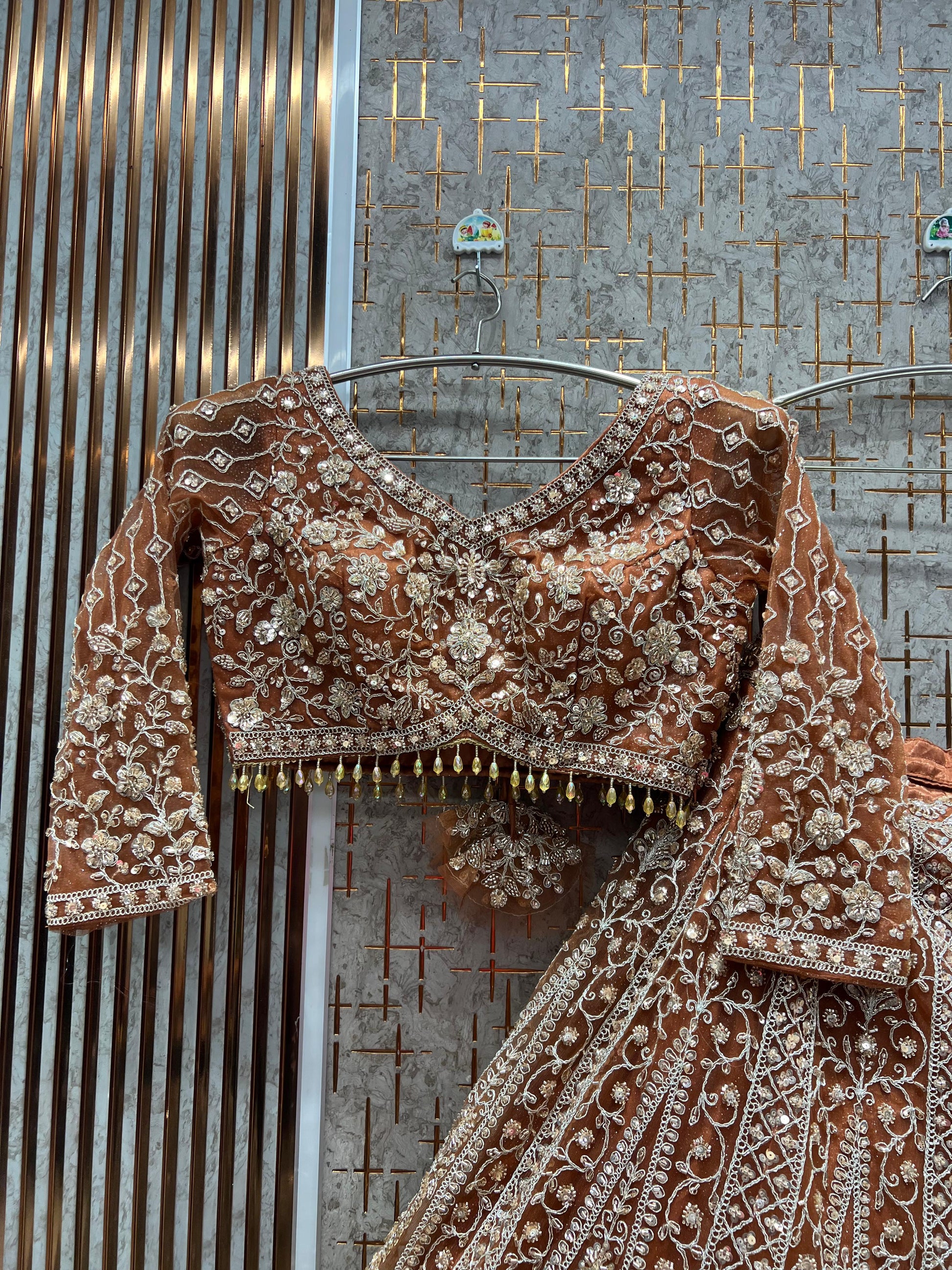 Khoobsurat yellow haldi mehendi Ready to Wear crop top Lehenga - Shopping World