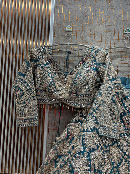 Lavishing peach Ready to Wear crop top Lehenga - Shopping World