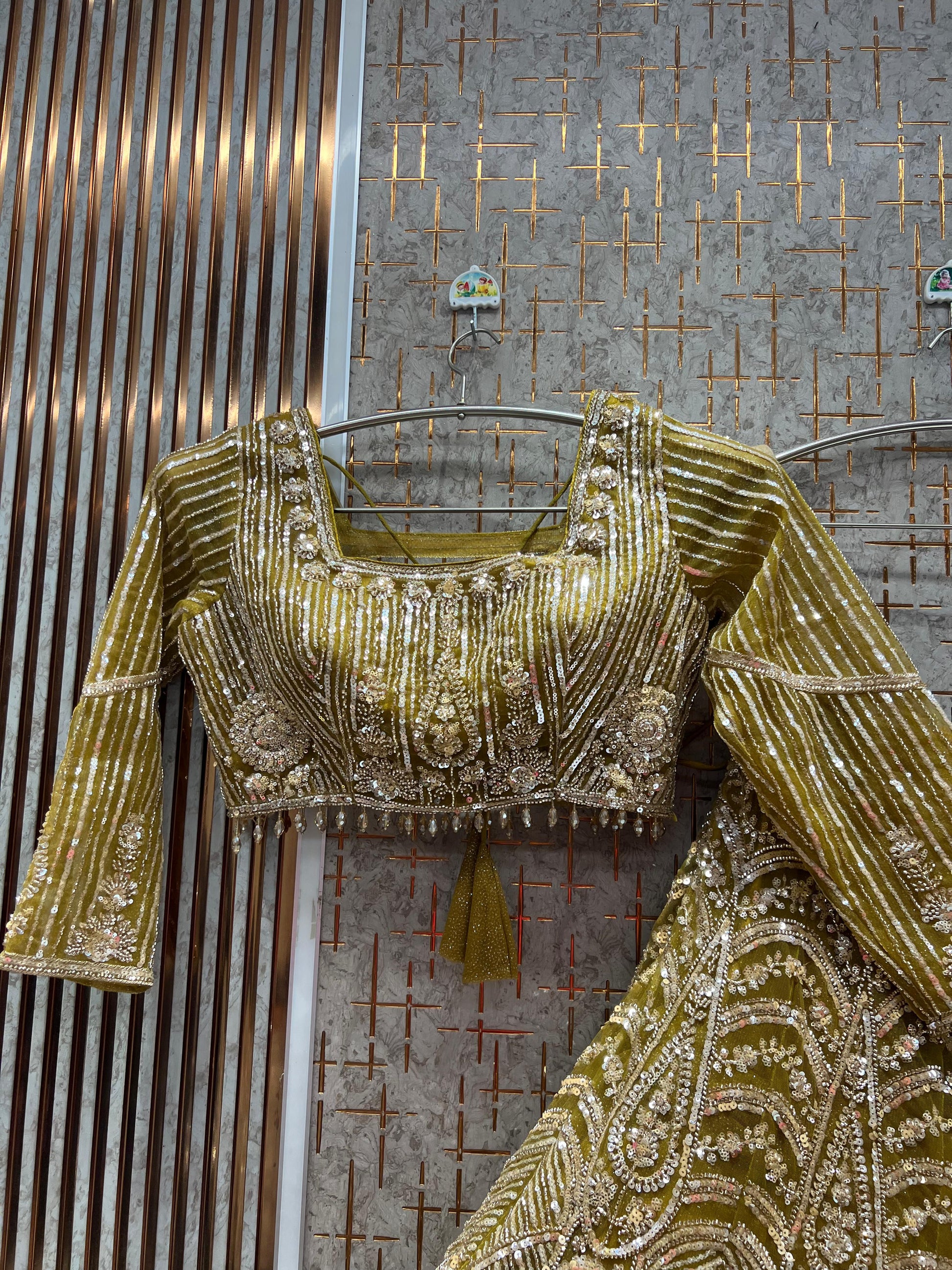 Engaging Sky blue Ready to Wear crop top Lehenga - Shopping World