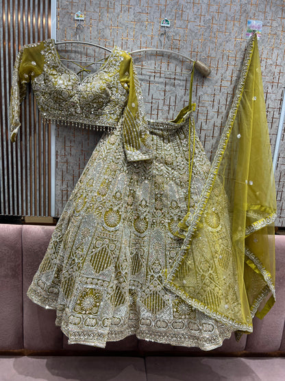 Fantastic Sky blue Ready to Wear crop top Lehenga - Shopping World