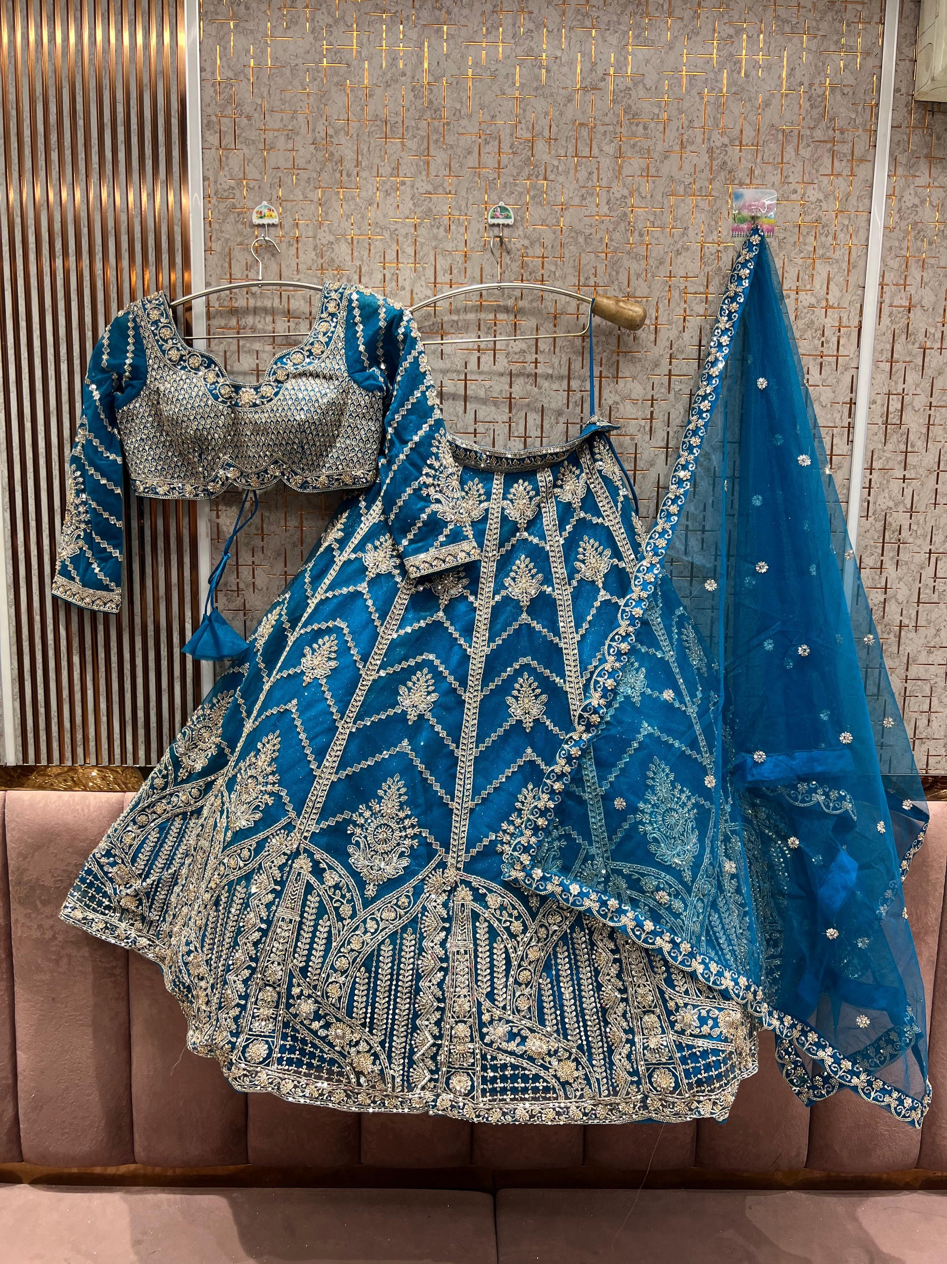 Delightful Rust Brown Ready to Wear crop top Lehenga - Shopping World