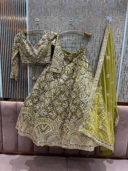 Lavishing peach Ready to Wear crop top Lehenga - Shopping World