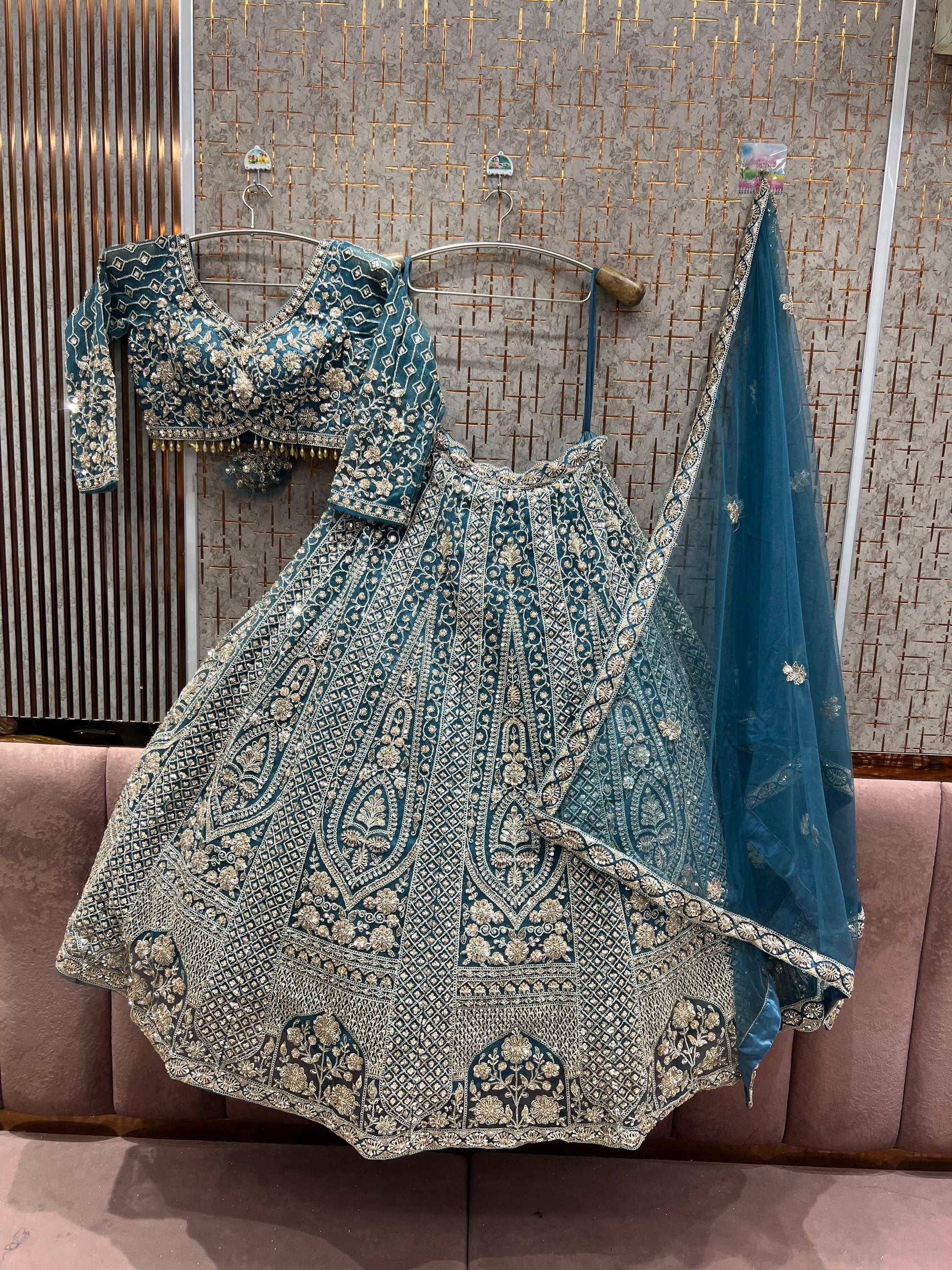 Khoobsurat yellow haldi mehendi Ready to Wear crop top Lehenga - Shopping World