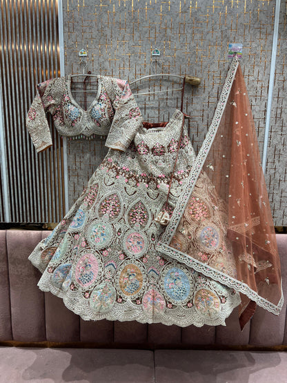 Lavishing light green Ready to Wear crop top Lehenga - Shopping World