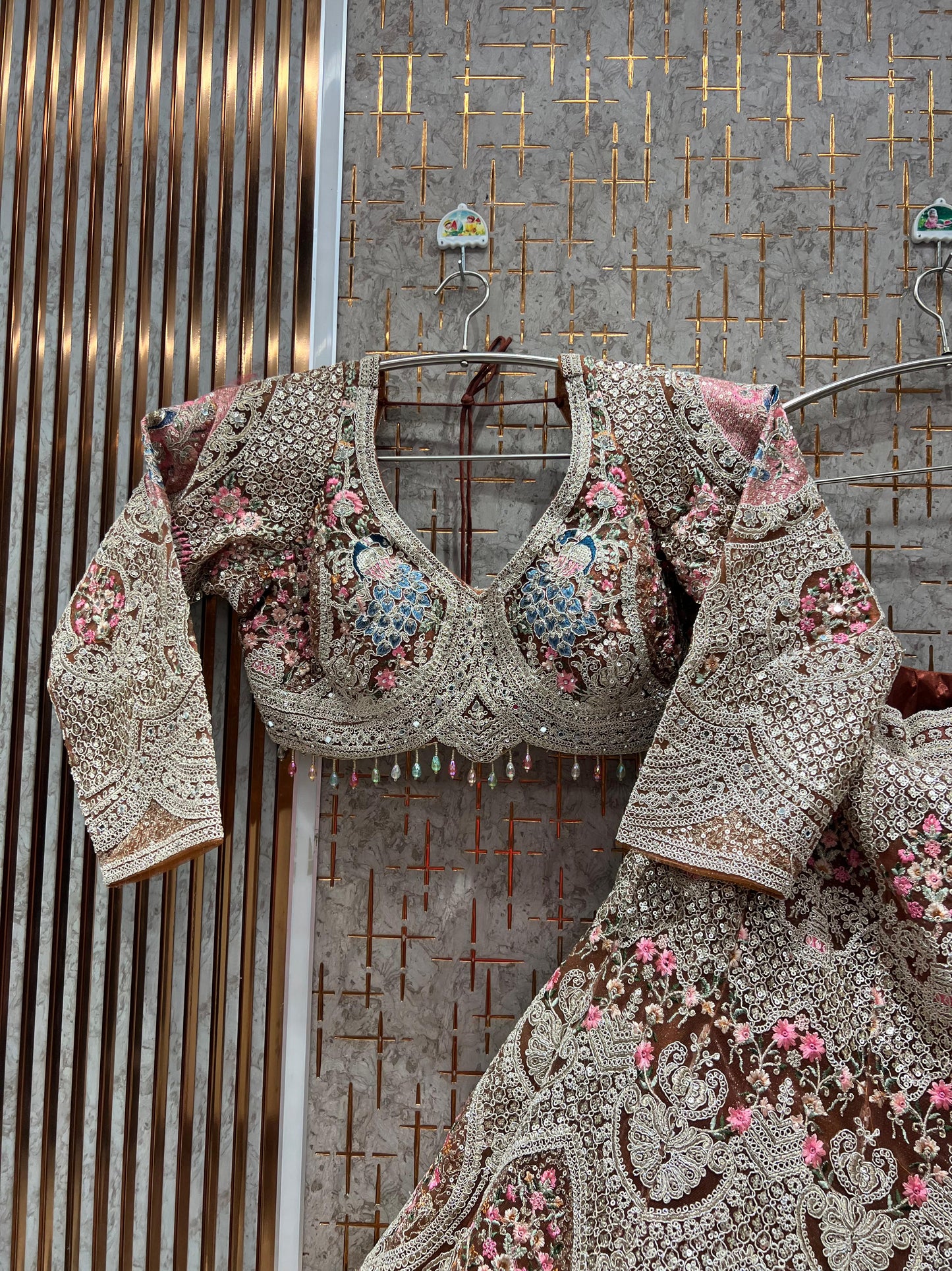 Lavishing light green Ready to Wear crop top Lehenga - Shopping World