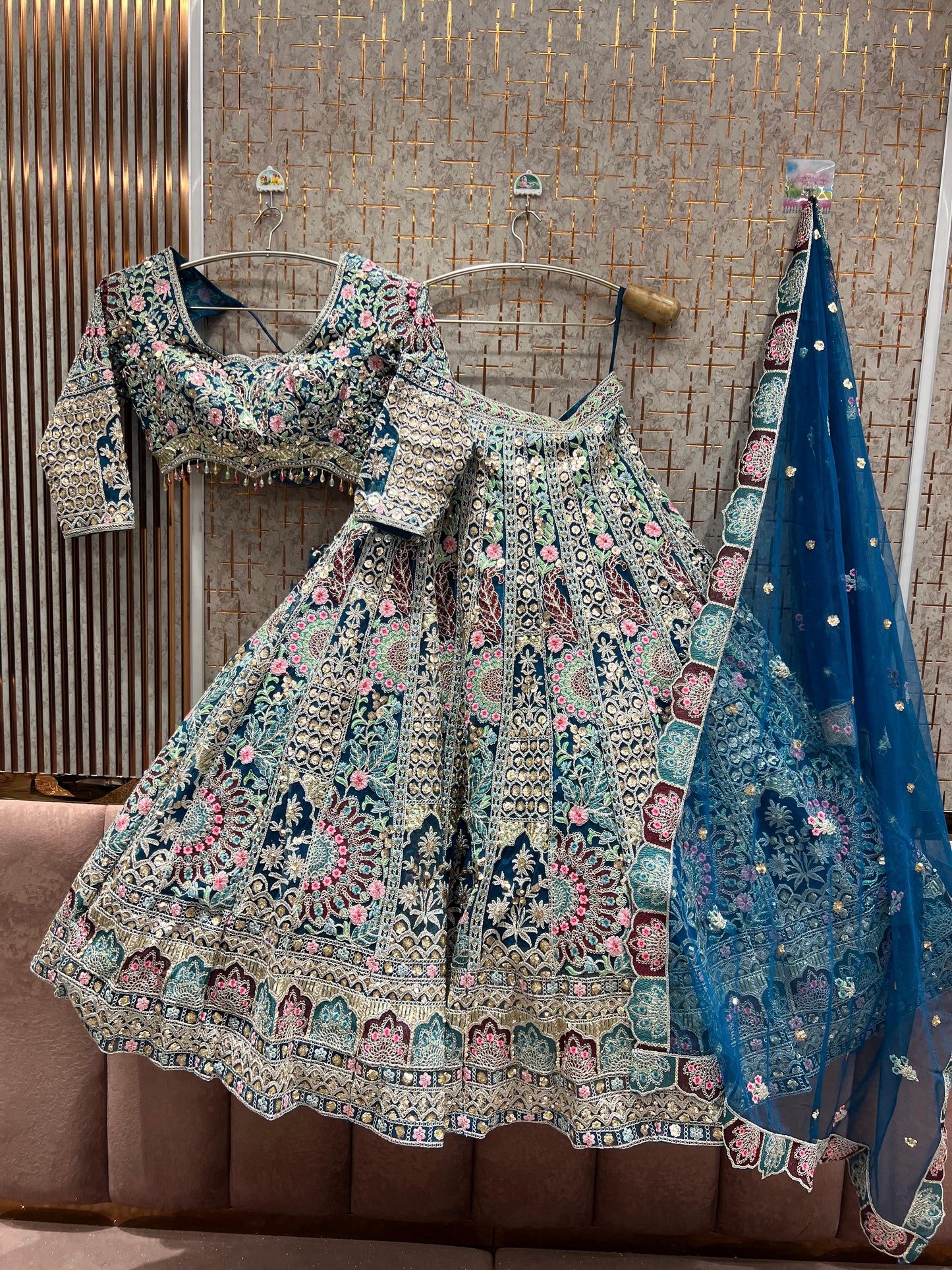 Something different Rust orange  Ready to Wear crop top Lehenga - Shopping World