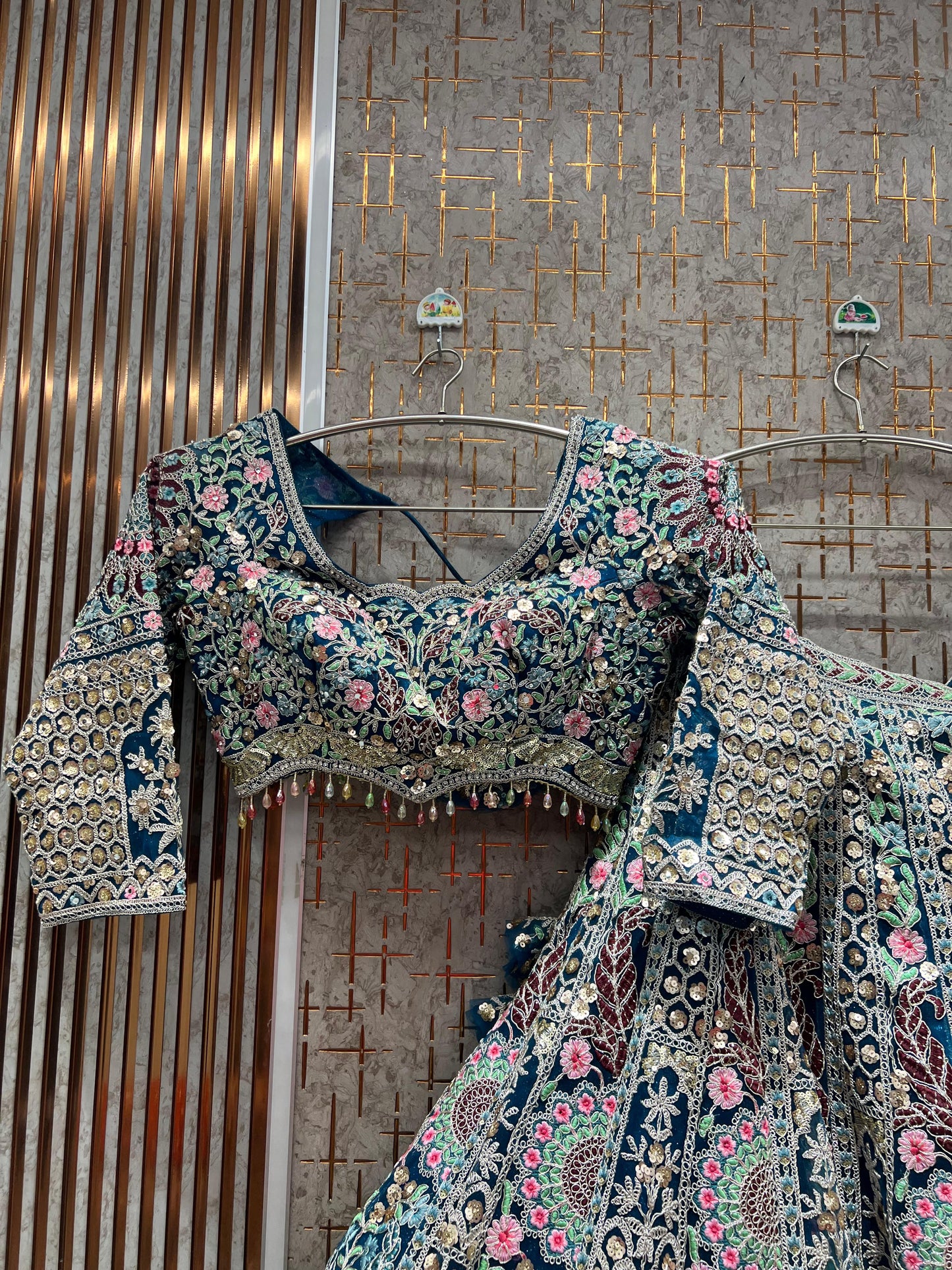 Something different Rust orange  Ready to Wear crop top Lehenga - Shopping World