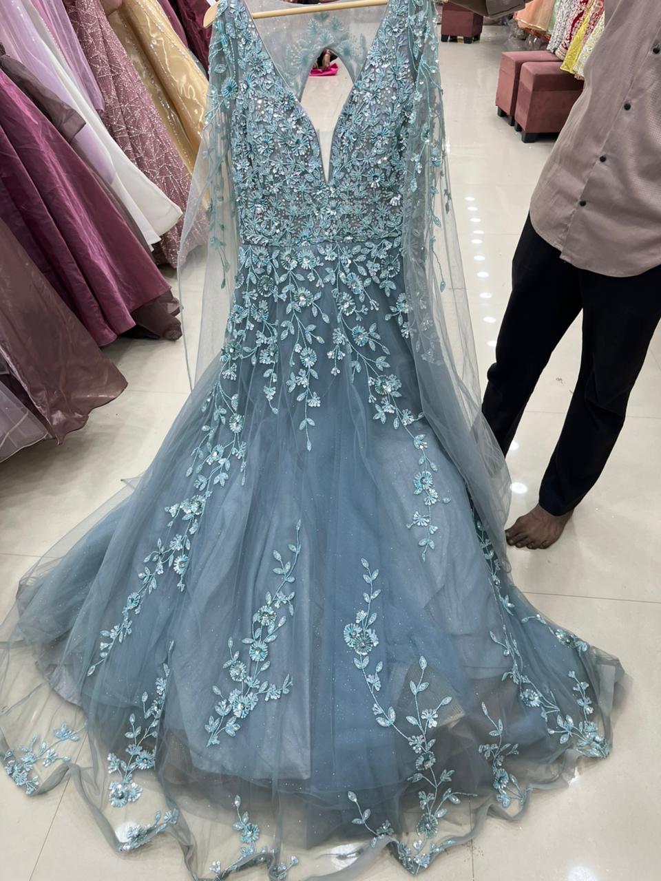 Engaging blue gown
