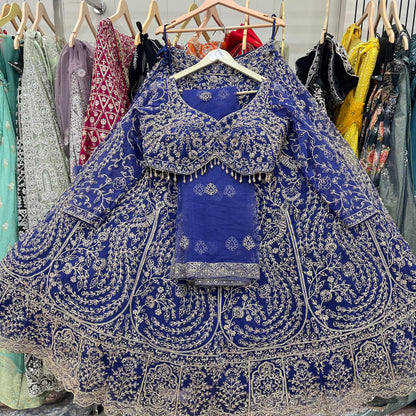 Pretty purple Ready to Wear crop top Lehenga