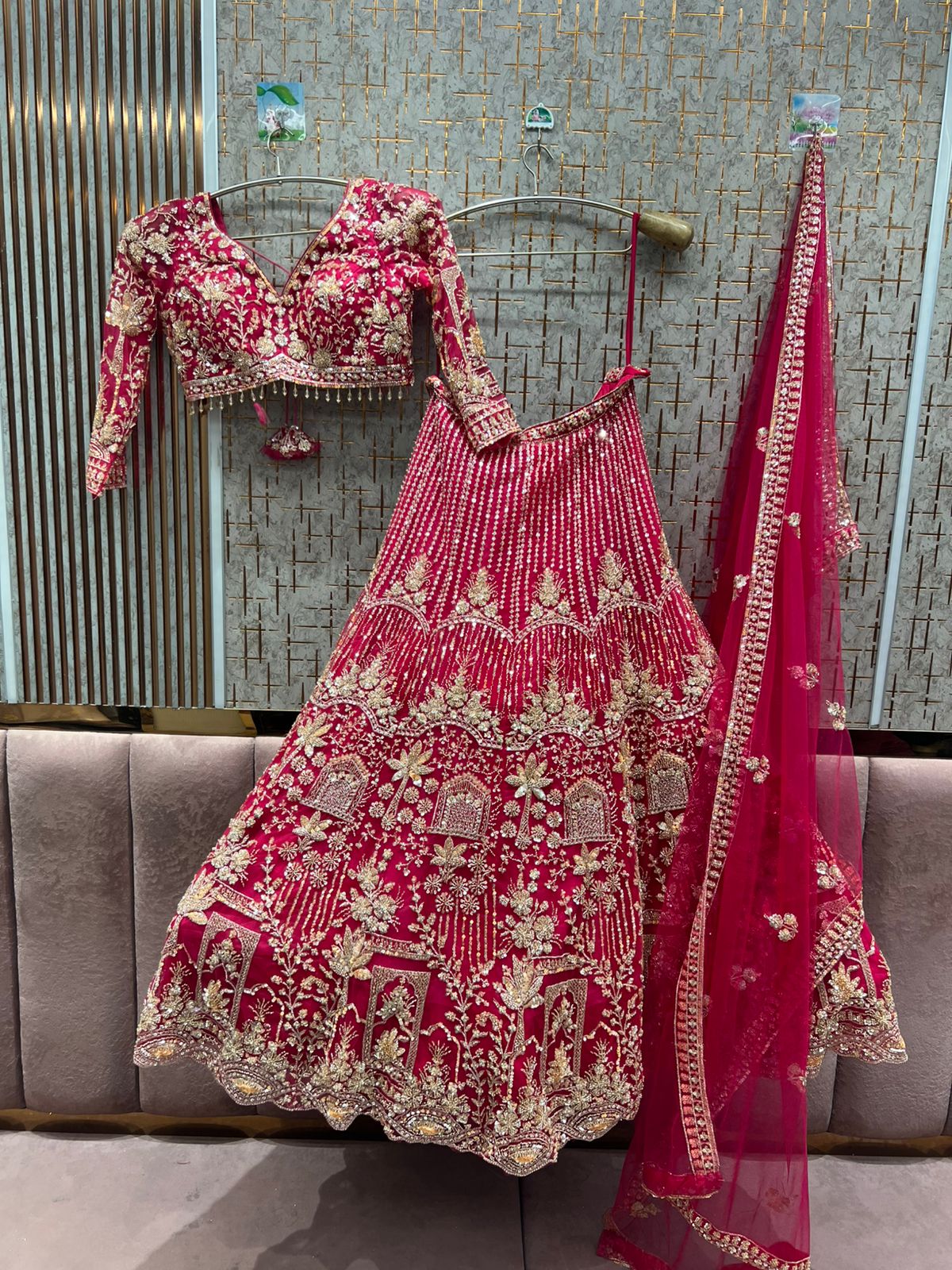 Gorgeous purple Ready to wear Crop Top Lehenga