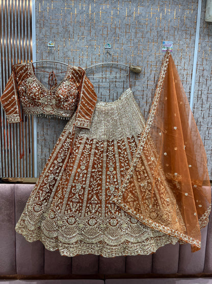 आकर्षक हॉट पिंक रेडी टू वियर क्रॉप टॉप लहंगा