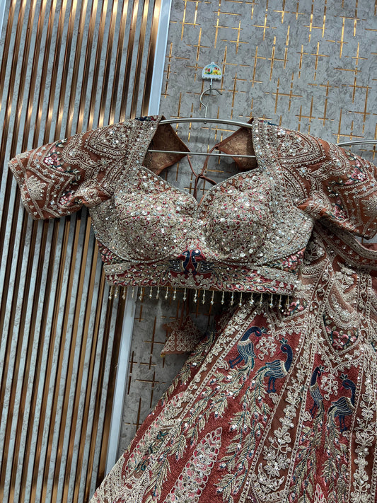 Gorgeous peacock Ready to wear Crop top Lehenga