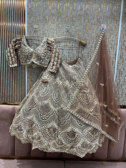 Amazing Blue ready to wear Crop top Lehenga