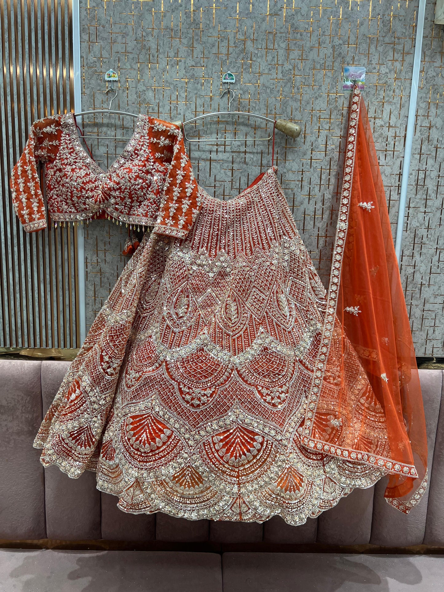 Amazing Blue ready to wear Crop top Lehenga