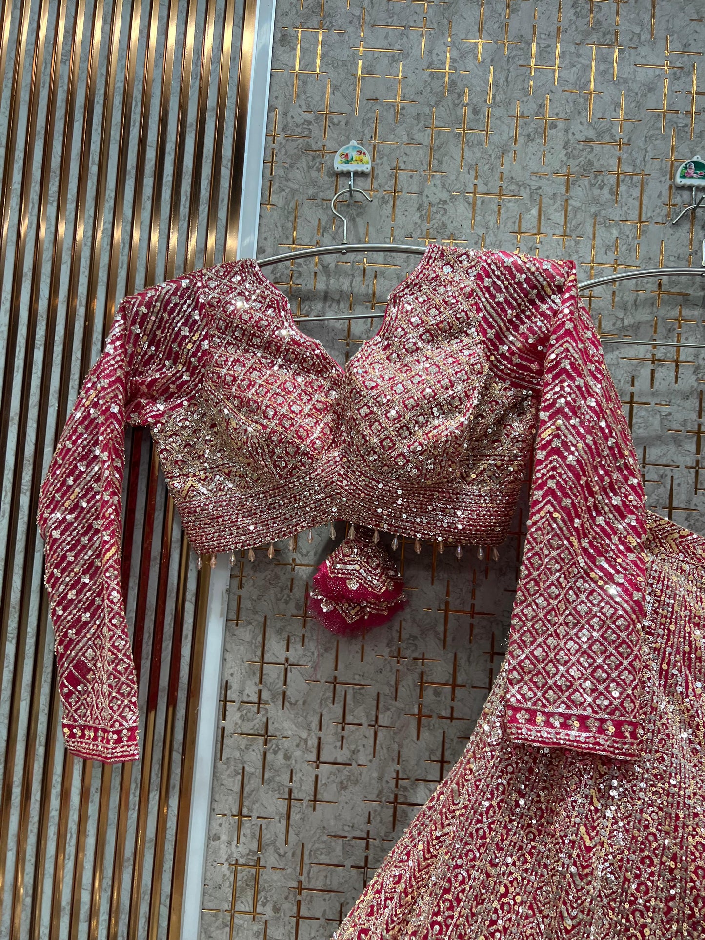 Fabulous Blue ready to wear Crop top Lehenga