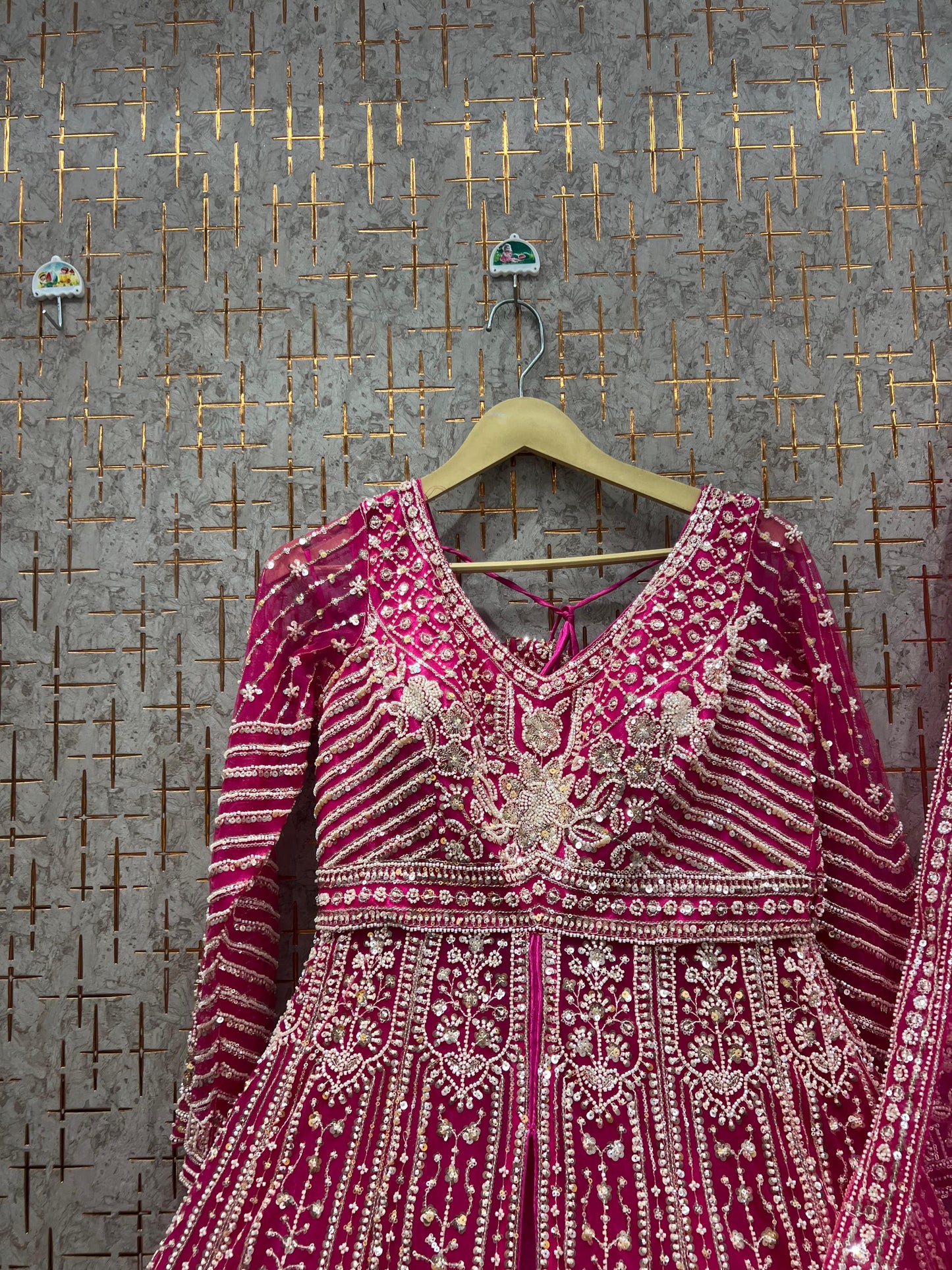 Majestic golden peplum long Dress Farshi Gaharara Dress Special