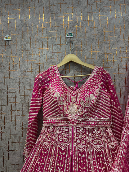 Majestic golden peplum long Dress Farshi Gaharara Dress Special