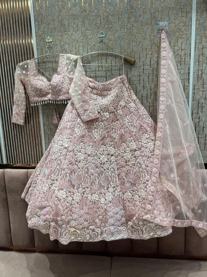 Beautiful White Ready to wear Crop Top Lehenga