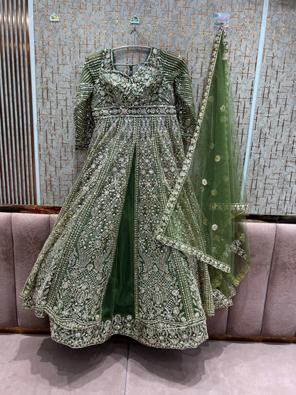 Delightful Rust Orange Farshi garara muslim Bride Special Dress