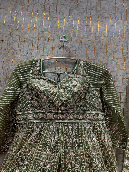 Delightful Rust Orange Farshi garara muslim Bride Special Dress