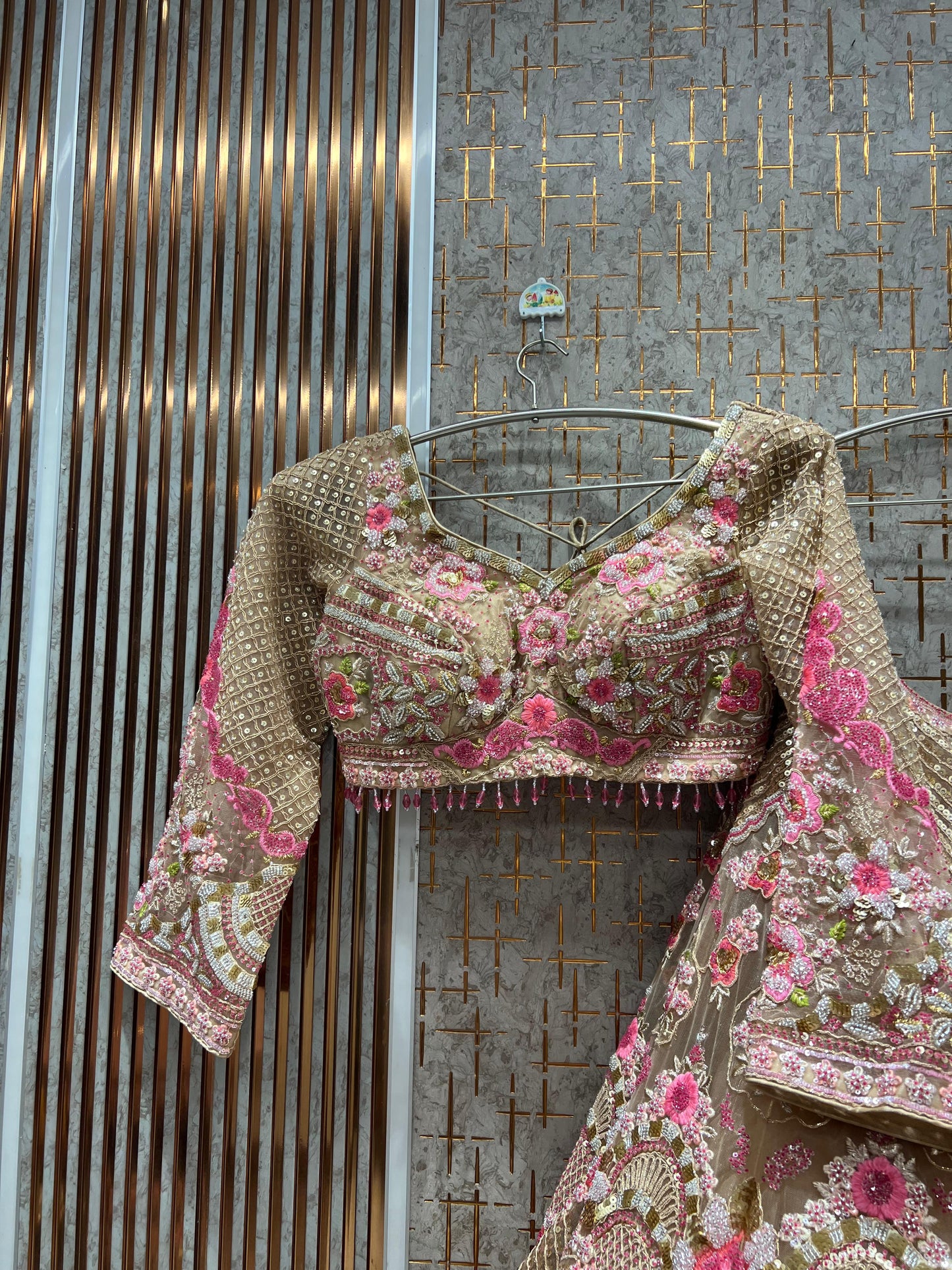 Fabulous Pink Crop Top Lehenga