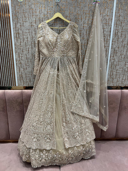 Embellished Pink Farshi garara muslim Bride Special Dress