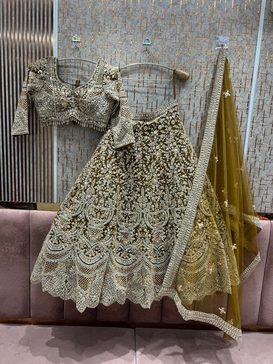 Lovely mustard Crop Top Lehenga
