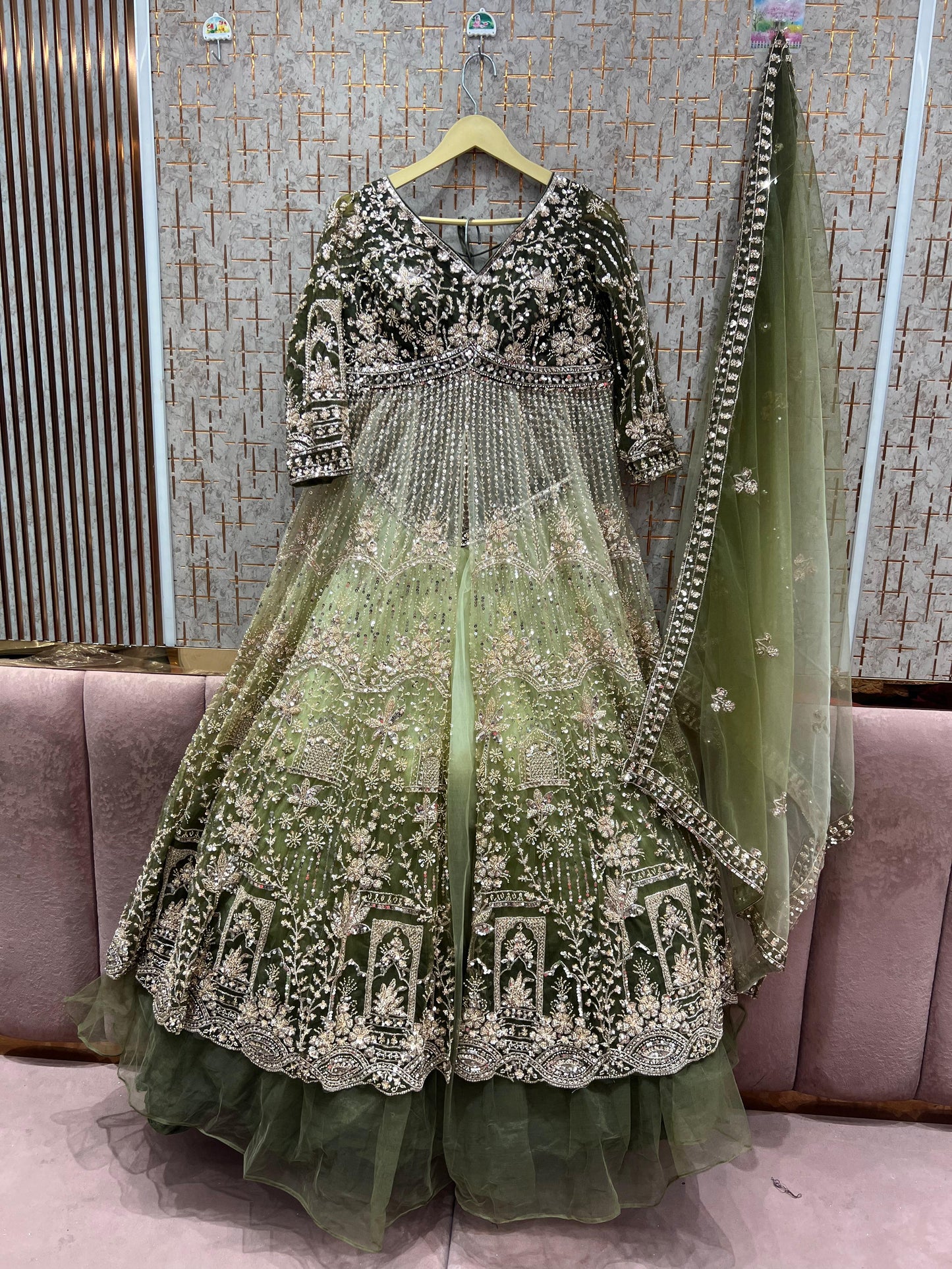 Purple Llilac Indo Dress Farshi gharara muslim Bride