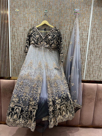 Purple Llilac Indo Dress Farshi gharara muslim Bride