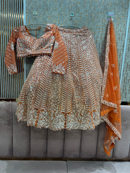 Hot pink Crop Top Lehenga