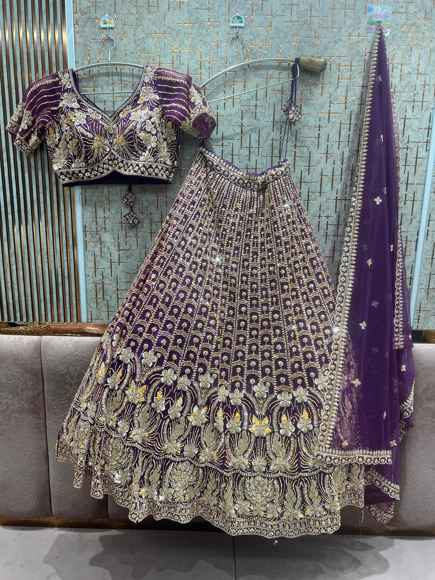 Mustard Crop Top Ready to wear Lehenga