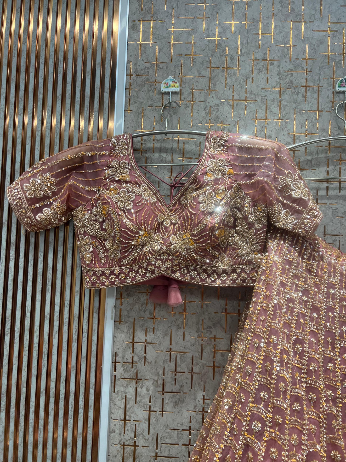 Mustard Crop Top Ready to wear Lehenga