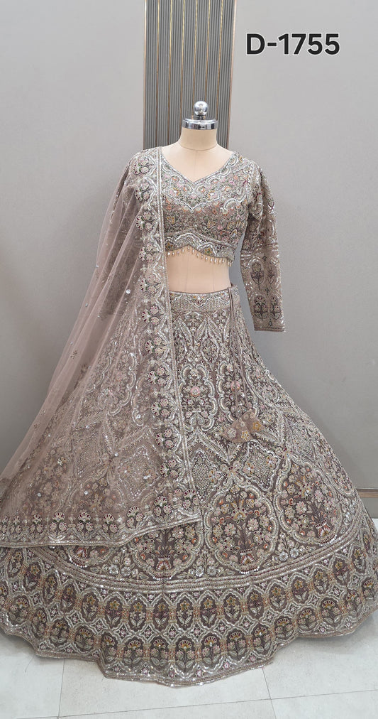 Golden Mustard Ready to wear Crop top Lehenga