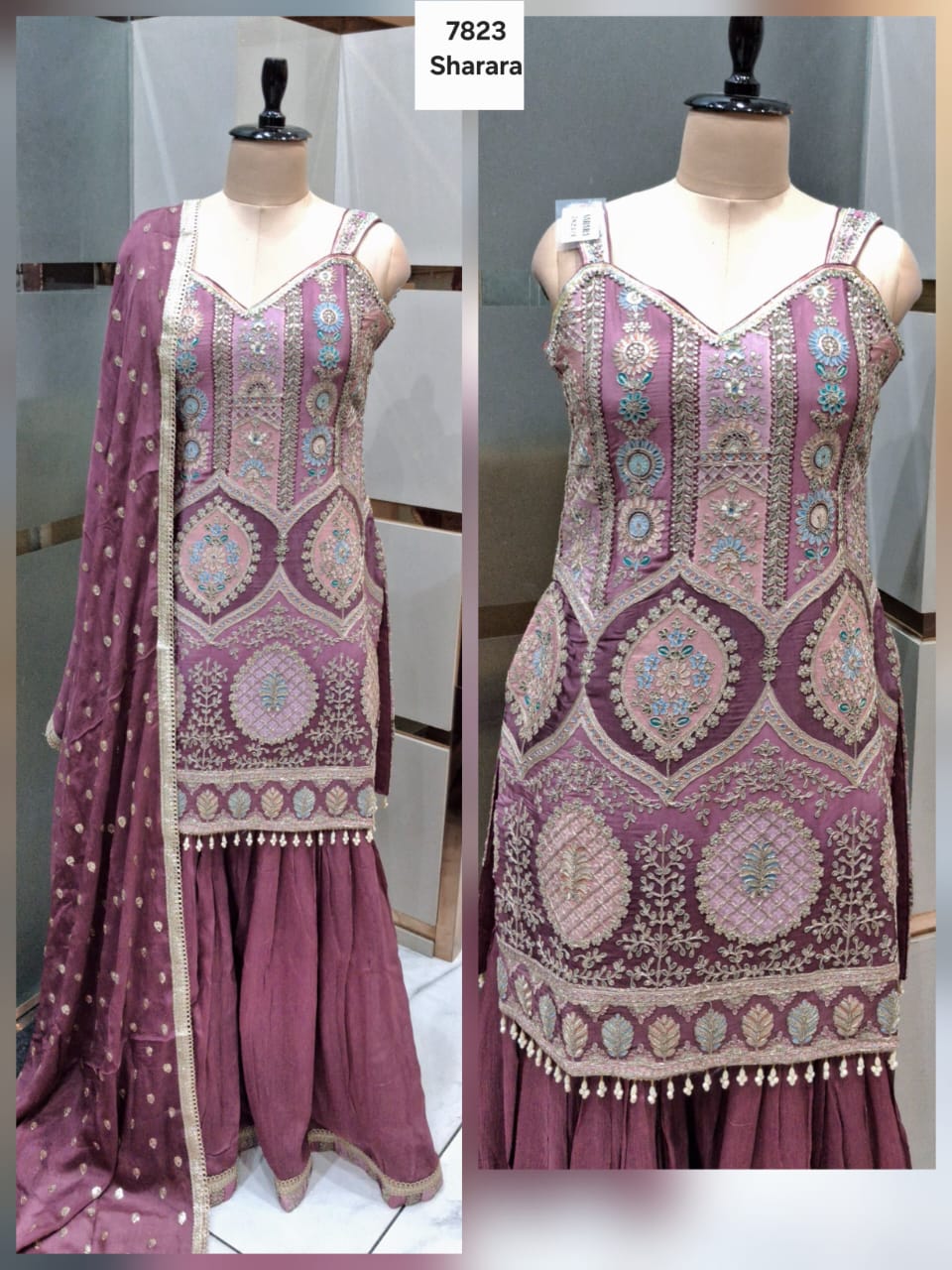 Pink drape saree dress