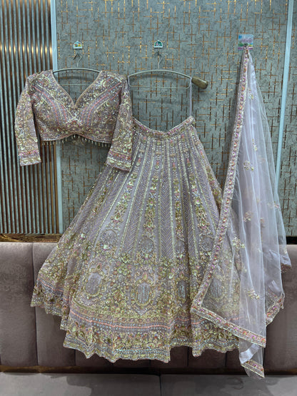 blue Ready to wear Crop top Lehenga