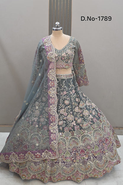 Beige golden ready to wear Crop Top Lehenga