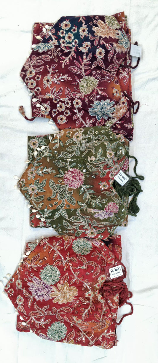 Pista Green Maroon Burgundy drape saree dress