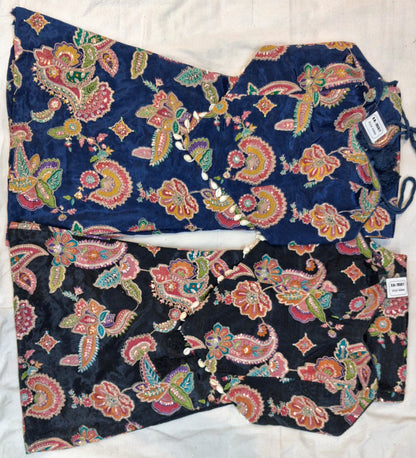 Dark blue black drape saree dress