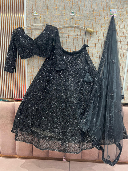 Pink Monotone Crop Top Lehenga