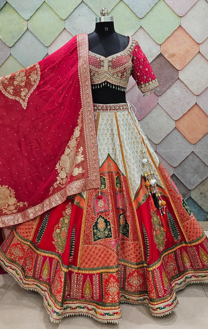 Purple Crop top Lehenga