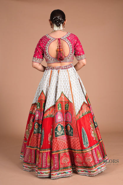 Purple Crop top Lehenga