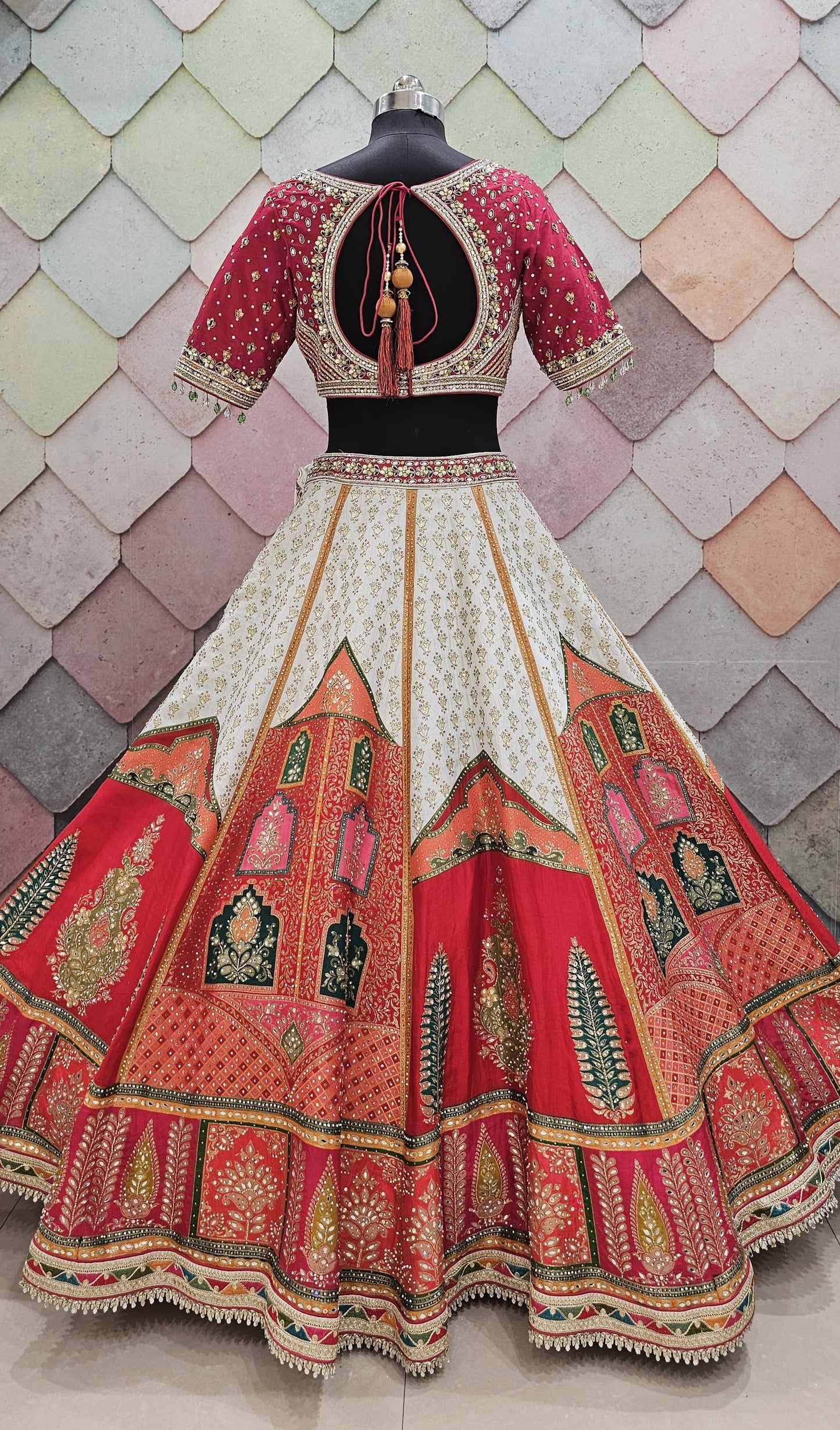 Purple Crop top Lehenga