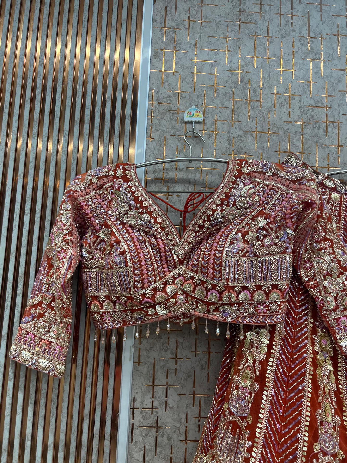 blue Ready to wear Crop top Lehenga